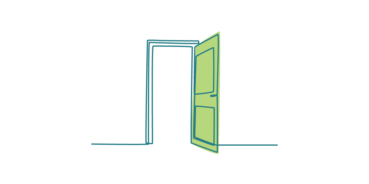 An open door