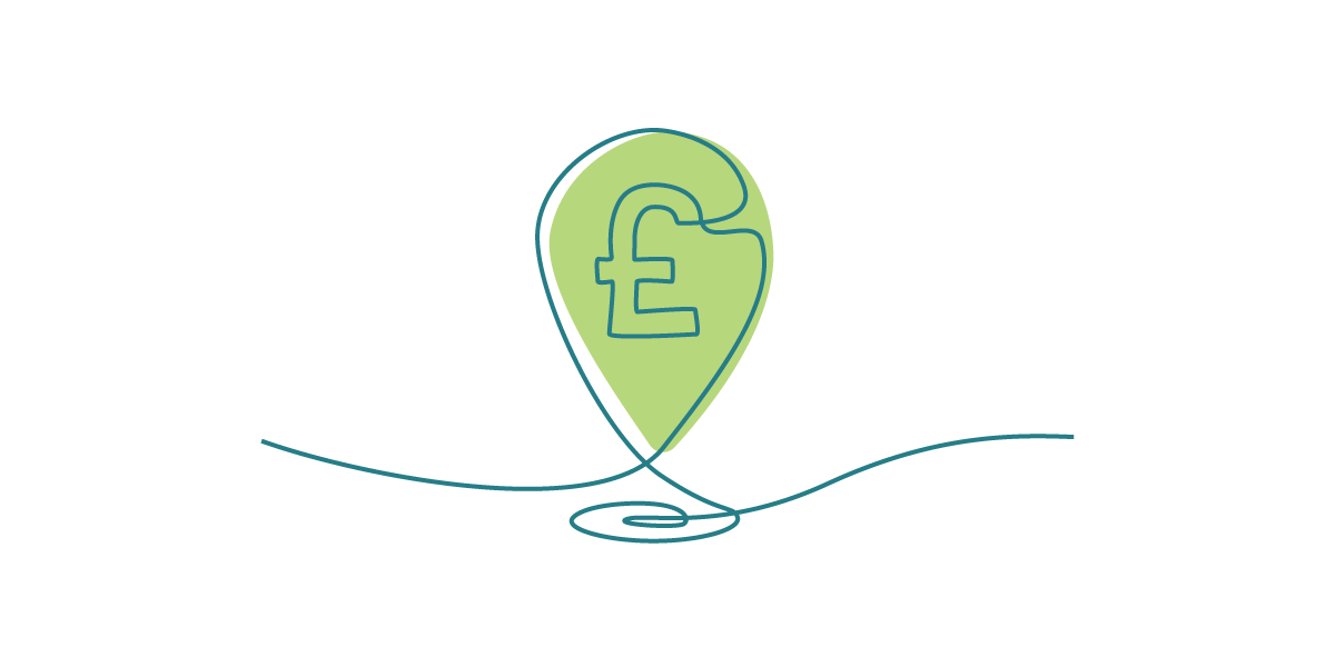 A map point with a pound symbol in it