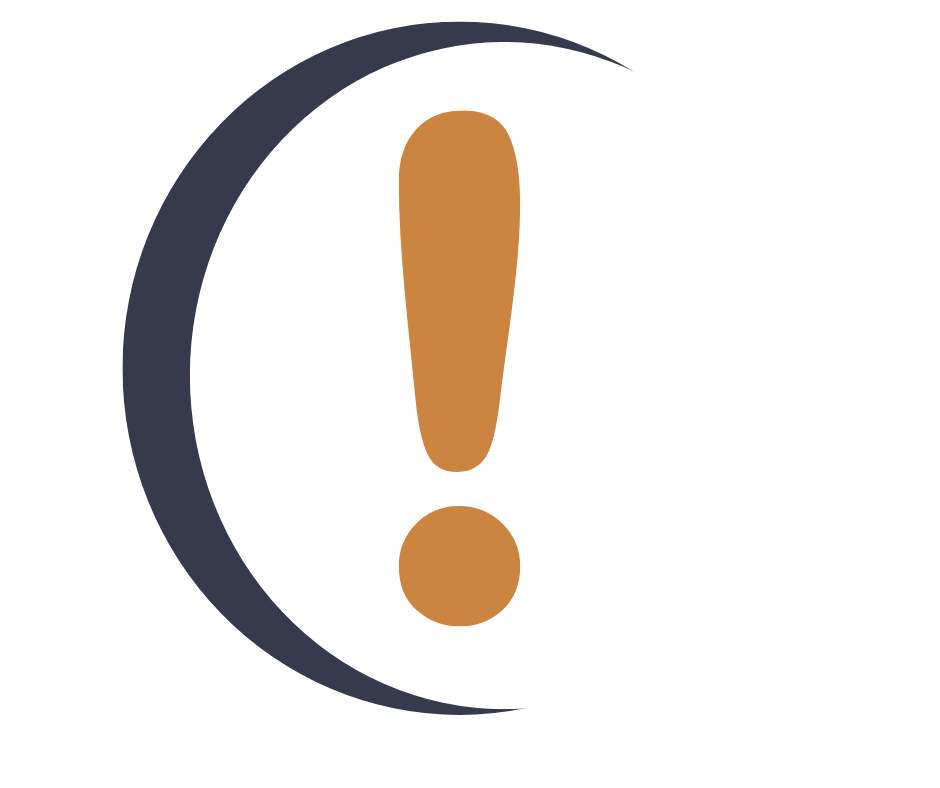 Decorative: graphic shows a colourful exclamation mark.