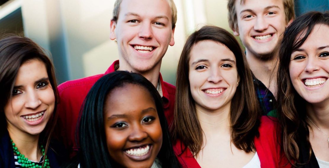 Group of students smiling